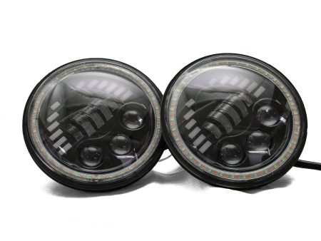 Race Sport RS 7inch LED Conversion Headlights - Sealed Beam w  DRL Turn Signal Function Cheap