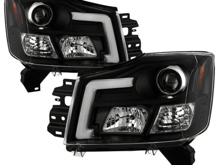 Spyder Projector Headlights Nissan Titan (04-15) [Platinum Series] Black Housing Discount