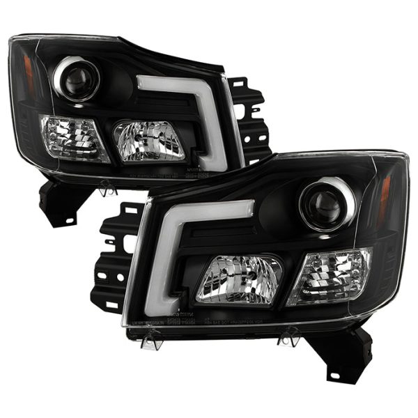 Spyder Projector Headlights Nissan Titan (04-15) [Platinum Series] Black Housing Discount