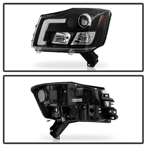 Spyder Projector Headlights Nissan Titan (04-15) [Platinum Series] Black Housing Discount