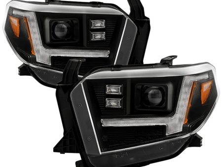 Spyder Projector Headlights Toyota Tundra (14-21) [Signature Series - Sequential LED Turn Signal] Black Housing Sale