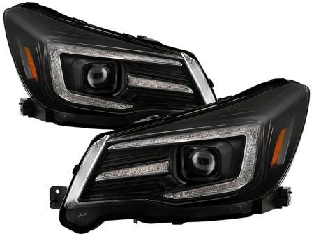 Spyder Projector Headlights Subaru Forester (14-16) [Signature Series - LED Sequential Turn Signal Lights] Xenon HID or Halogen Model For Sale