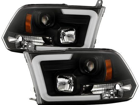 Spyder Projector Headlights Dodge Ram 1500 (09-18) 2500 3500 (10-19) Halogen Model [Platinum Series - Switchback LED Turn Signal Lights] Black Housing For Discount